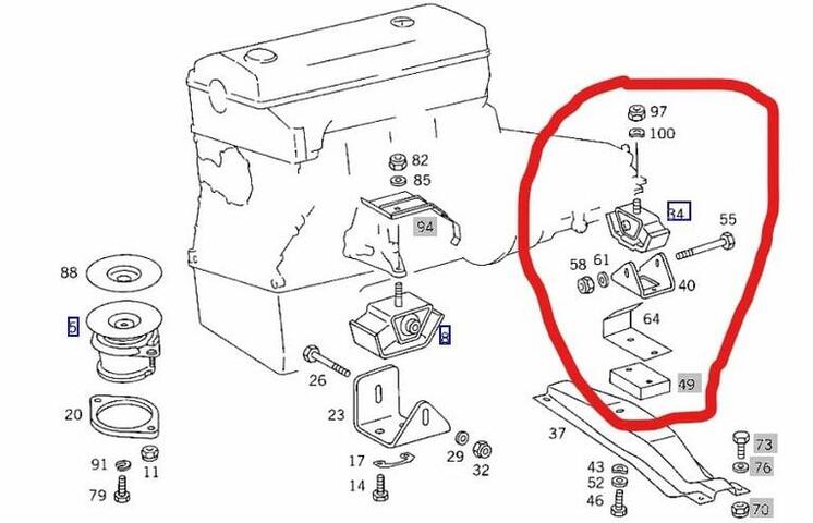 Small gearbox suspension rubber
