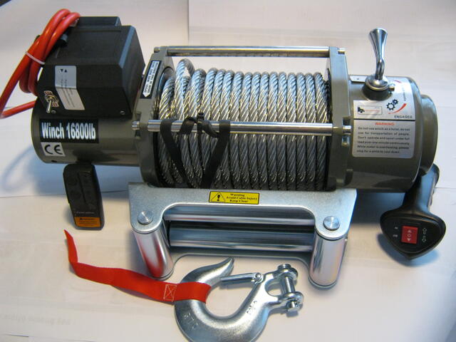 Winch Trui Lier 12V 7600 KG 