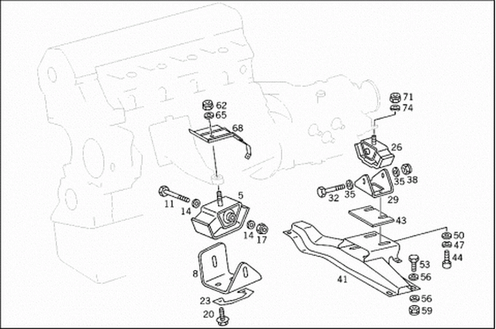 Small gearbox suspension rubber