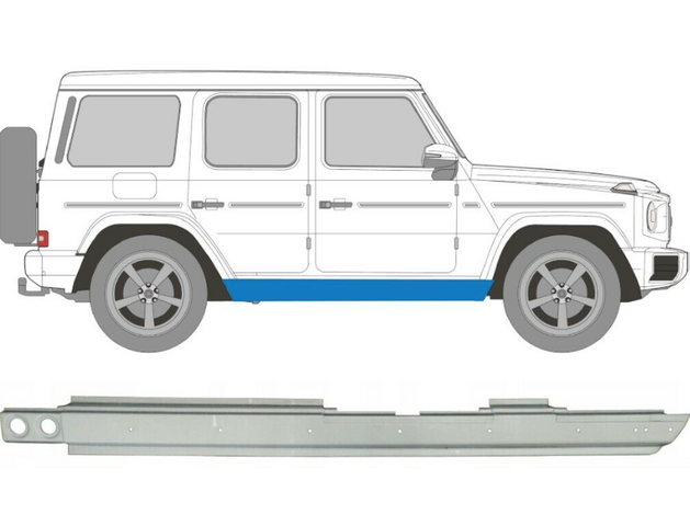 Outer body, 3 & 5 doors, Right side
