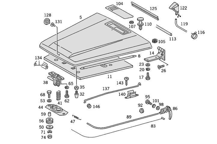 Motorkappen W460 & W463